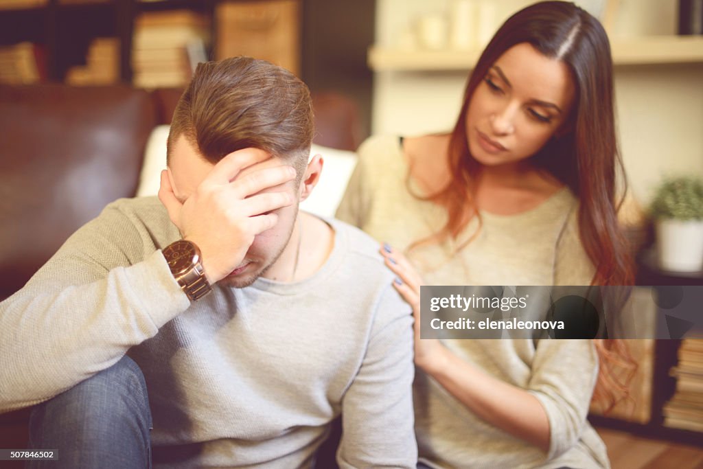 Consoling her depressed Boyfriend