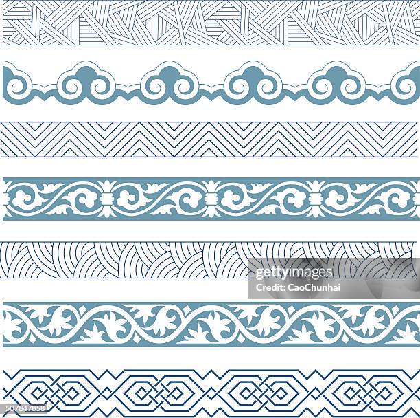 frames of chinese style - chinese culture stock illustrations
