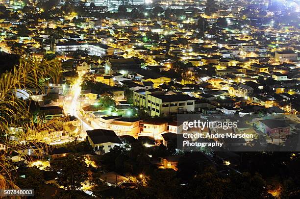 belmont lights - port of spain stock pictures, royalty-free photos & images