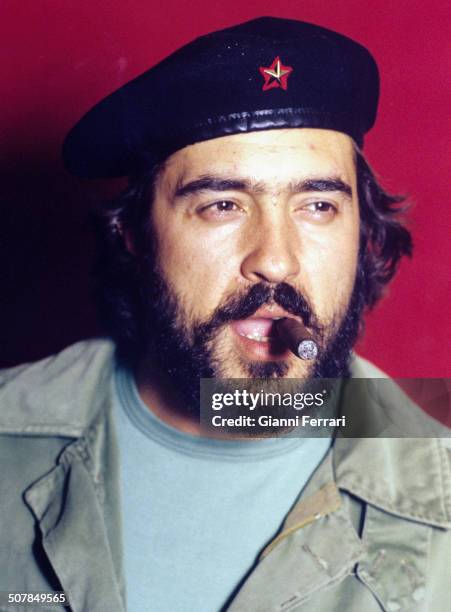 Portrait of the Spanish actor Patxi Andion, 1981. Madrid, Spain.