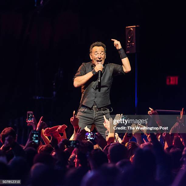 January 29th, 2016 - Bruce Springsteen performs at the Verizon Center during Springsteen's The River 2016 Tour. Springsteen and the E Street Band are...