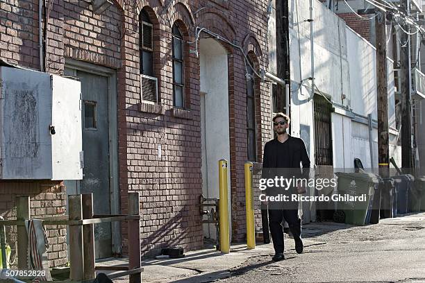 Actor Luca Marinelli is photographed for Self Assignment on November 11, 2015 in Los Angeles, United States.