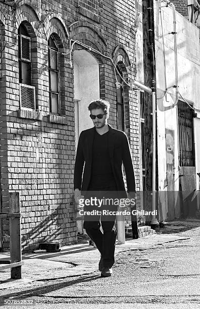 Actor Luca Marinelli is photographed for Self Assignment on November 11, 2015 in Los Angeles, United States.