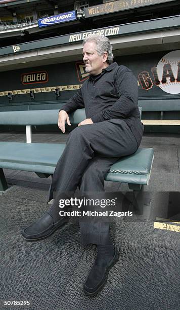 Brian Sabean, General Manager of the San Francisco Giants, poses before the game against the Milwaukee Brewers at SBC Park on April 14, 2004 in San...