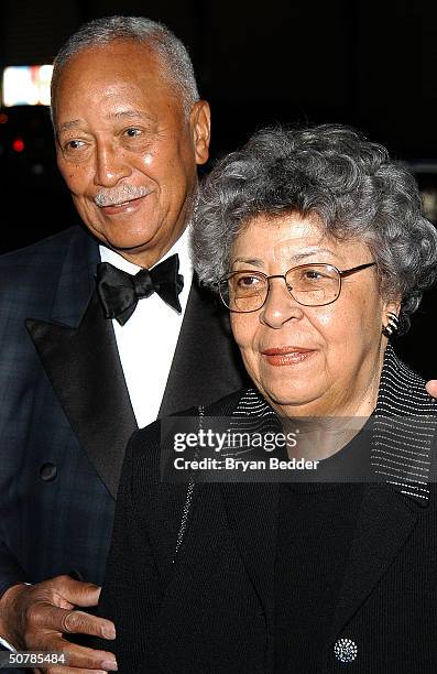 Mayor David Dinkins and his wife Joyce arrive at the 10th Annual Arthur Ashe Institute For Urban Health SportBall And Awards April 29, 2004 in New...