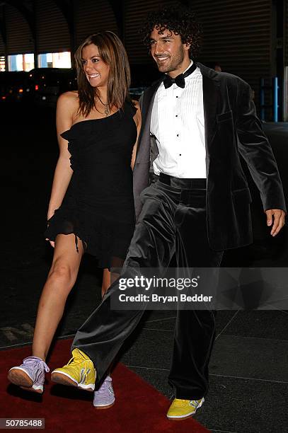 Former "Survivor"cast members Jenna Morasca and Ethan Zohn arrive at the 10th Annual Arthur Ashe Institute For Urban Health SportBall And Awards...