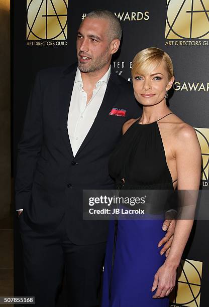 Jaime Pressly and Hamzi Hijazi attend the Art Directors Guild 20th Annual Excellence in Production Awards at The Beverly Hilton Hotel on January 31,...