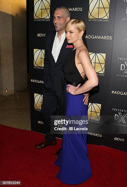 Jaime Pressly and Hamzi Hijazi attend the Art Directors Guild 20th Annual Excellence in Production Awards at The Beverly Hilton Hotel on January 31,...