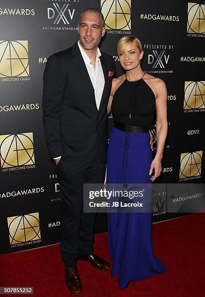 Jaime Pressly and Hamzi Hijazi attend the Art Directors Guild 20th Annual Excellence in Production Awards at The Beverly Hilton Hotel on January 31,...