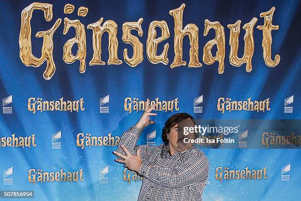 Jack Black attends a photo call for the film 'Goosebumps' at Hotel Adlon on February 1, 2016 in Berlin, Germany.