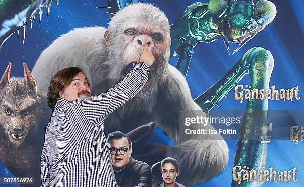 Jack Black attends a photo call for the film 'Goosebumps' at Hotel Adlon on February 1, 2016 in Berlin, Germany.