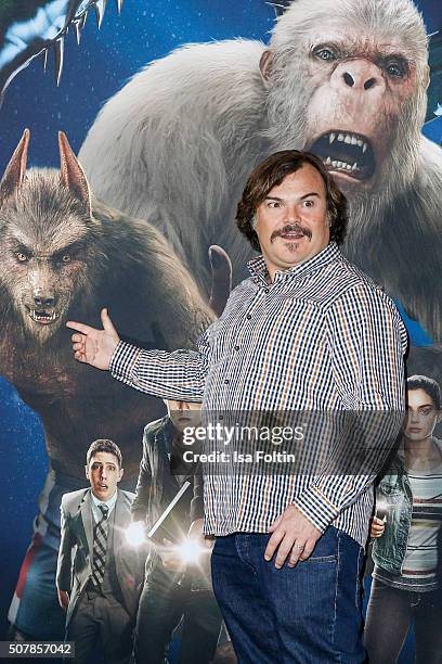 Jack Black attends a photo call for the film 'Goosebumps' at Hotel Adlon on February 1, 2016 in Berlin, Germany.