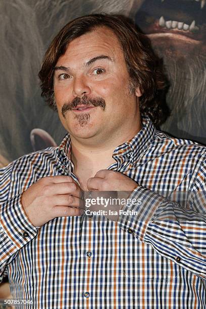 Jack Black attends a photo call for the film 'Goosebumps' at Hotel Adlon on February 1, 2016 in Berlin, Germany.