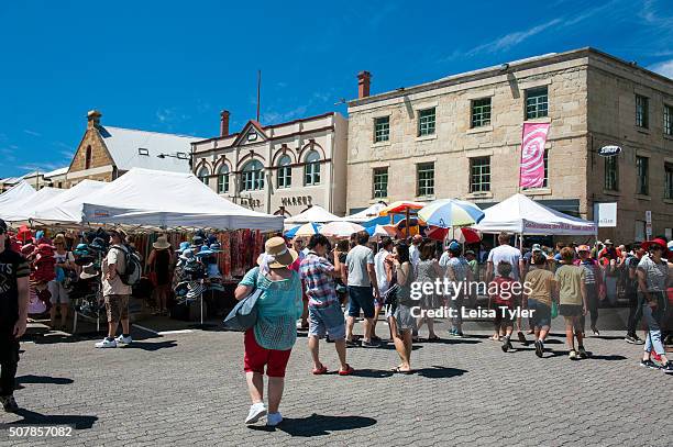 Salamanca Market, held each Saturday, in Hobart, Tasmania.