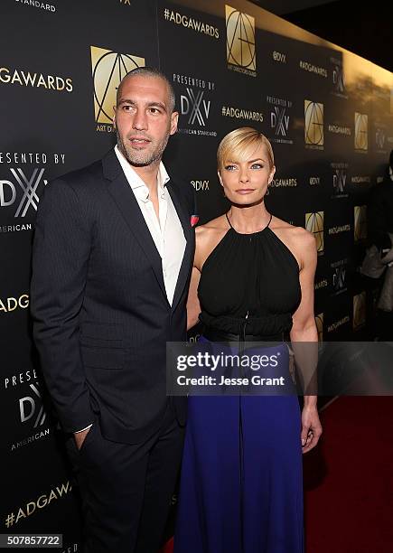 Actress Jaime Pressly and Hamzi Hijazi attend the Art Directors Guild 20th Annual Excellence In Production Awards held at The Beverly Hilton Hotel on...