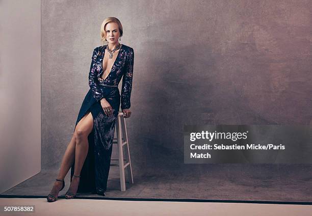 Actor Nicole Kidman attends the 6th Unicef Louis Vuitton gala at the Beverly Wilshire hotel. Photographed for Paris Match on January 12, 2016 in Los...