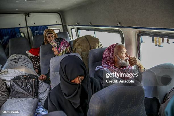 Turkmen and Arab families, fled from their homes due to Russian and Assad Regime forces attacks to Turkmen villages in Lattakia, arrive in Yayladagi...
