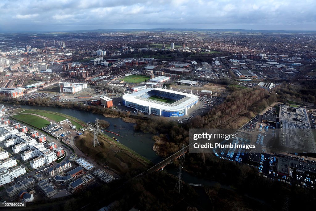 Aerial Views of the King Power Stadium...
