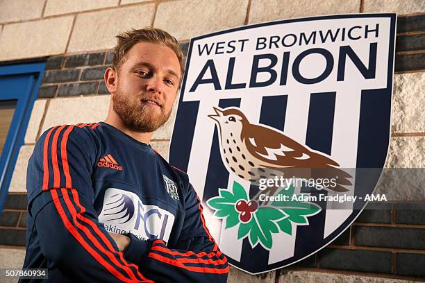 Alex Pritchard signs loan deal at West Bromwich Albion from Tottenham Hotspur at the West Bromwich Albion Training Ground on February 1, 2016 in West...