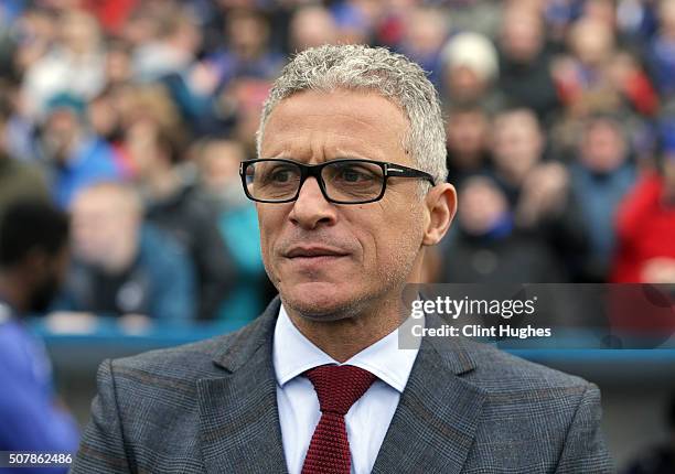 Keith Curle manager of Carlisle United during the Emirates FA Cup Fourth Round match between Carlisle United and Everton at Brunton Park on January...