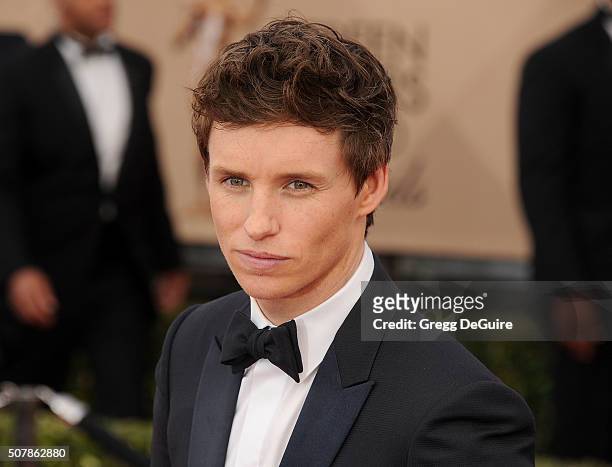 Actor Eddie Redmayne arrives at the 22nd Annual Screen Actors Guild Awards at The Shrine Auditorium on January 30, 2016 in Los Angeles, California.