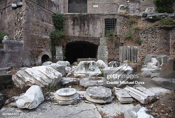 palatine hill ancient crumbled ruins - palatine hill stock pictures, royalty-free photos & images