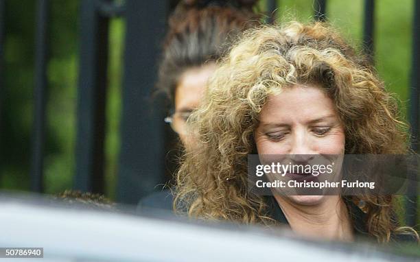 Angela Donald attends the funeral of her son at The Church of the Jesus Christ of Latter Day Saints, on April 30, 2004 in Pollock, Glasgow....