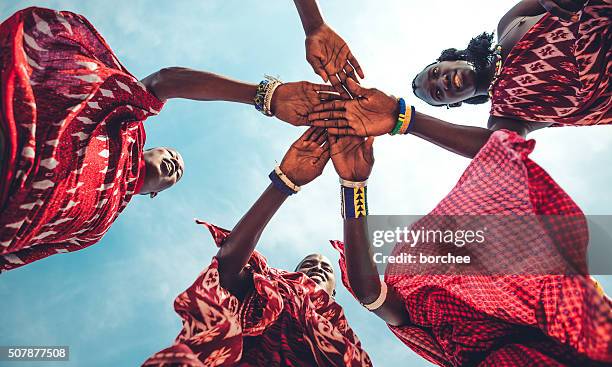 massai einheit - tribe stock-fotos und bilder