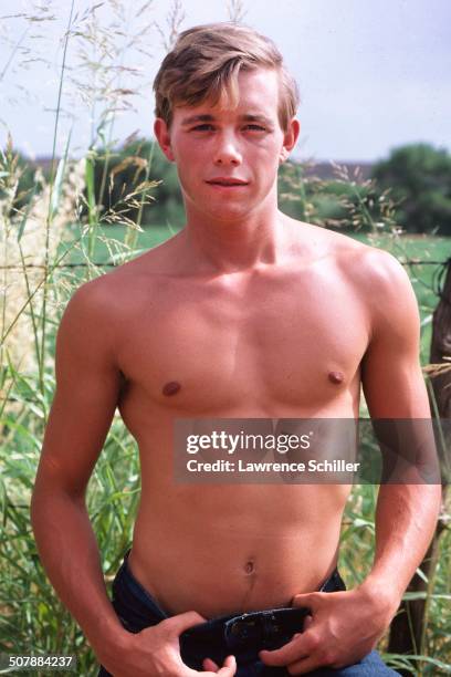 Portrait of American actor Christopher Atkins during production of the made-for-television movie 'The Child Bride of Short Creek' , 1981.