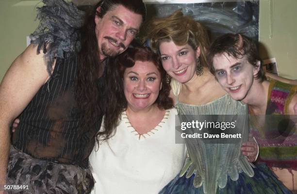 Actors, Dawn French with Jemma Redgrave, Michael Siberry and Lee Ingleby at the 'A Midsummer Night's Dream' opening night party at the Albery Theatre...