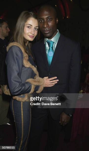 Designer, Ozwald Boateng with his wife Gyunel Boateng at The Notting Hill Awards Ceremony held at The Electric Cinema on Portobello Road on 10th May...