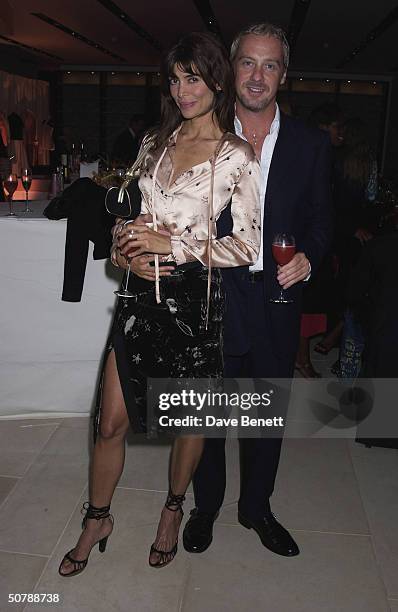 Model, Lisa B with Anton Billen at Vogue Editor, Alexandra Shulman's party held at Zuma Restaurant on 15th September 2002, in London. .