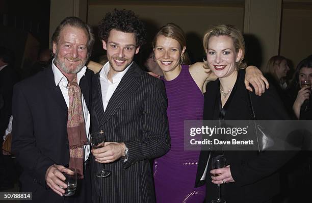 Actors, Gwyneth Paltrow, Richard Coyle, Ronald Pickup and Sara Stewart at the opening night party for the play 'Proof' held at No 1 Aldwych on 15th...