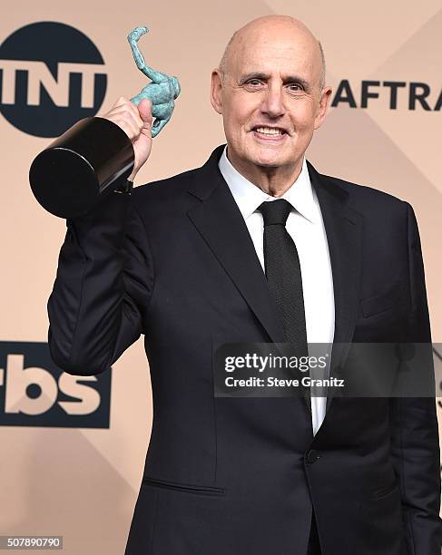 Jeffrey Tambor poses at the 22nd Annual Screen Actors Guild Awards at The Shrine Auditorium on January 30, 2016 in Los Angeles, California.