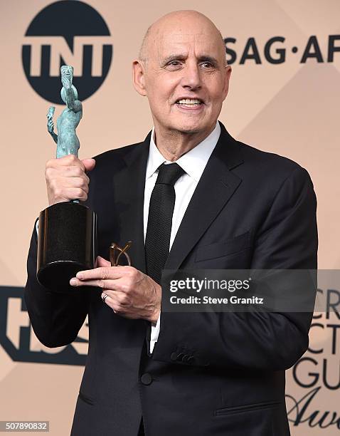 Jeffrey Tambor poses at the 22nd Annual Screen Actors Guild Awards at The Shrine Auditorium on January 30, 2016 in Los Angeles, California.