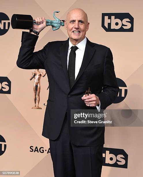 Jeffrey Tambor poses at the 22nd Annual Screen Actors Guild Awards at The Shrine Auditorium on January 30, 2016 in Los Angeles, California.
