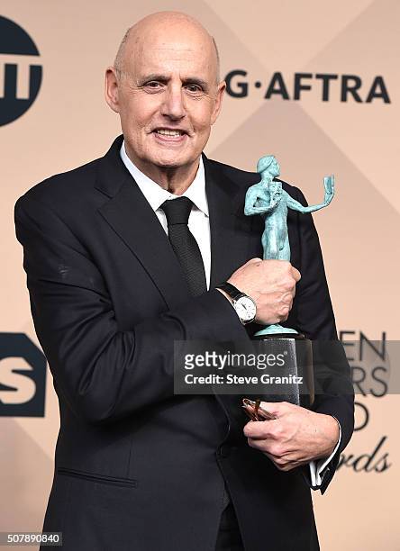 Jeffrey Tambor poses at the 22nd Annual Screen Actors Guild Awards at The Shrine Auditorium on January 30, 2016 in Los Angeles, California.