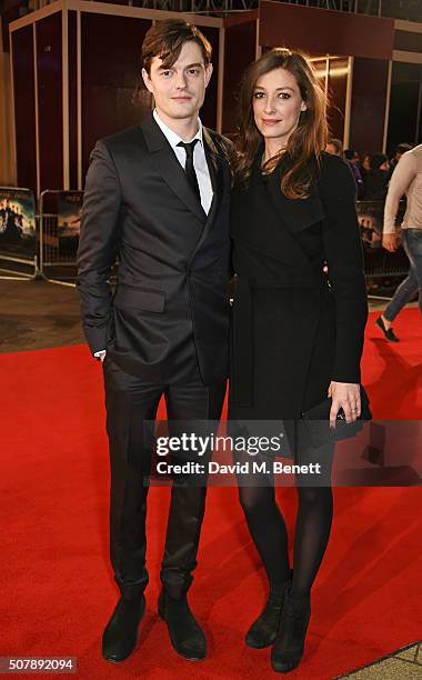 Sam Riley and Alexandra Maria Lara attend the European Premiere of "Pride And Prejudice And Zombies" at the Vue West End on February 1, 2016 in...