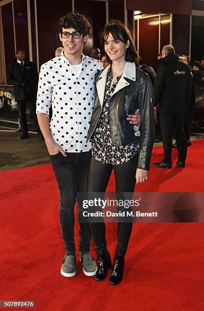 Matt Richardson and Sam Rollinson attend the European Premiere of "Pride And Prejudice And Zombies" at the Vue West End on February 1, 2016 in...