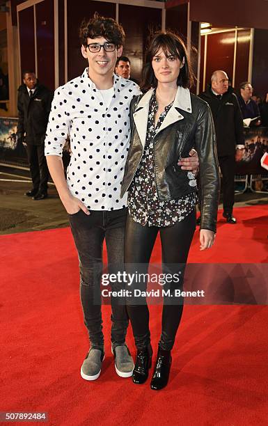 Matt Richardson and Sam Rollinson attend the European Premiere of "Pride And Prejudice And Zombies" at the Vue West End on February 1, 2016 in...