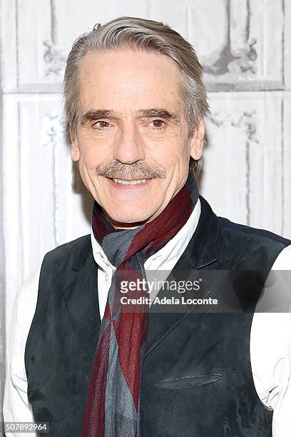 Actor Jeremy Irons attends "Race" at AOL Studios In New York on February 1, 2016 in New York City.