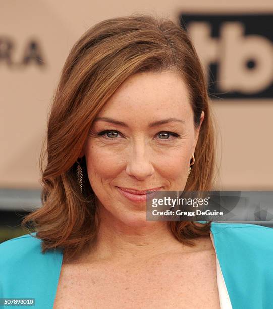 Actress Molly Parker arrives at the 22nd Annual Screen Actors Guild Awards at The Shrine Auditorium on January 30, 2016 in Los Angeles, California.