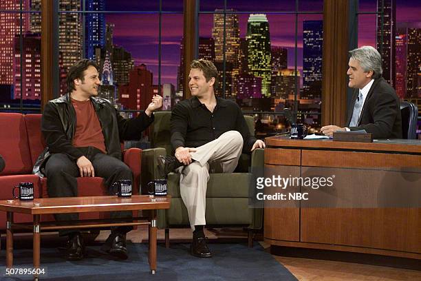 Episode 2268 -- Pictured: Entrepreneurs Gavin Maloof and Joe Maloof during an interview with host Jay Leno on May 16, 2002--