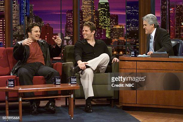 Episode 2268 -- Pictured: Entrepreneurs Gavin Maloof and Joe Maloof during an interview with host Jay Leno on May 16, 2002--