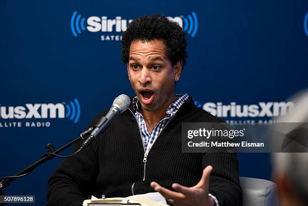 Toure takes part in SiriusXM's 'Town Hall' with L.A. Reid at the SiriusXM Studios on February 1, 2016 in New York City.