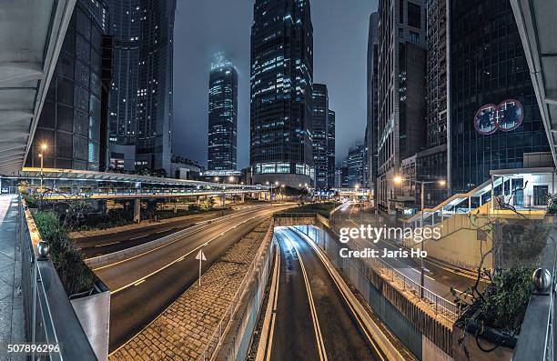 hong kong financial district - auckland light path stock pictures, royalty-free photos & images