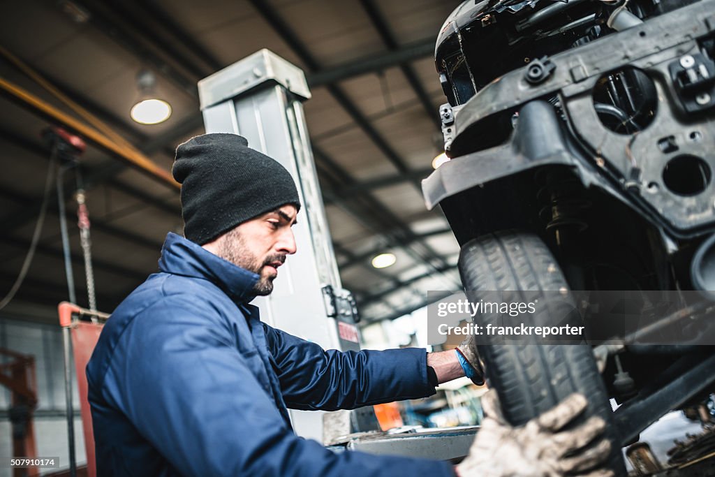 Changing the tire