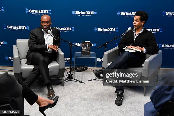 Reid and Toure take part in SiriusXM's 'Town Hall' with L.A. Reid at the SiriusXM Studios on February 1, 2016 in New York City.