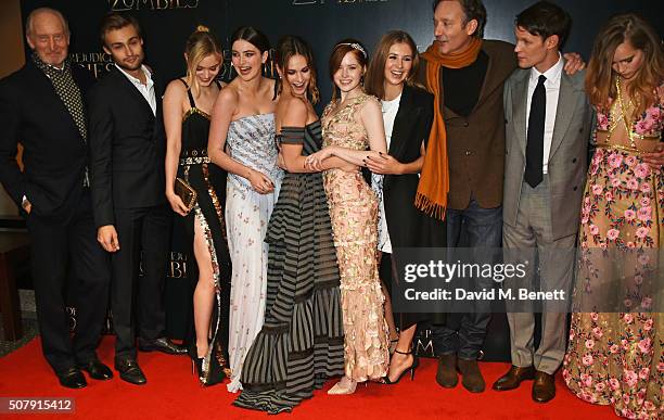 Douglas Booth, Bella Heathcote, Millie Brady, Lily James, Ellie Bamber, Hermione Corfield, director Burr Steers, Matt Smith, Suki Waterhouse, Jack...