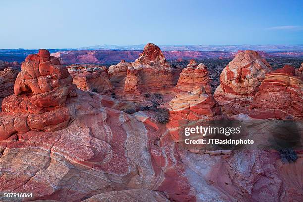 bizarre rock formations in coyote buttes - monumento nacional grand staircase escalante imagens e fotografias de stock